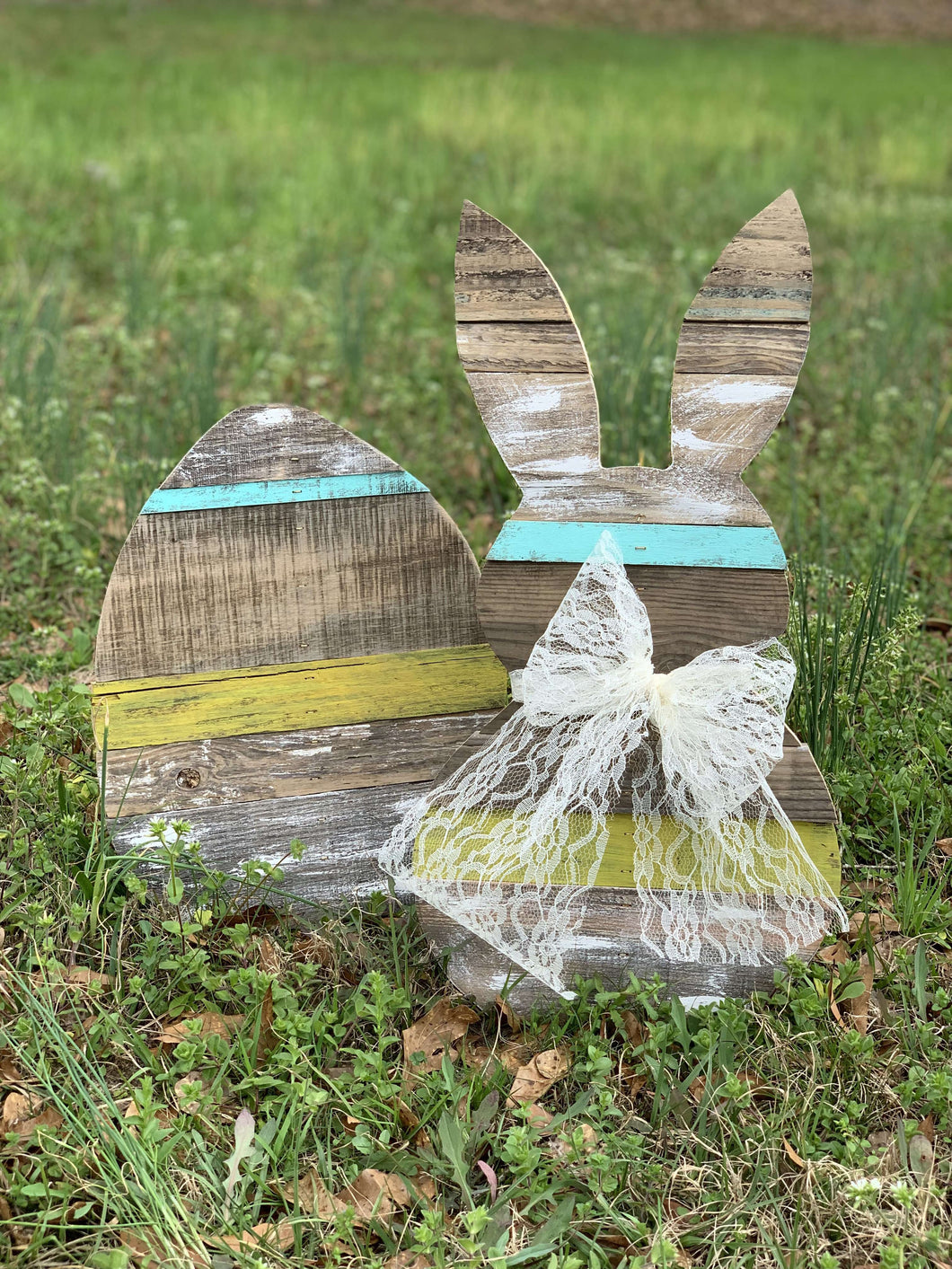 Wooden Porch Bunny and Egg Bundle